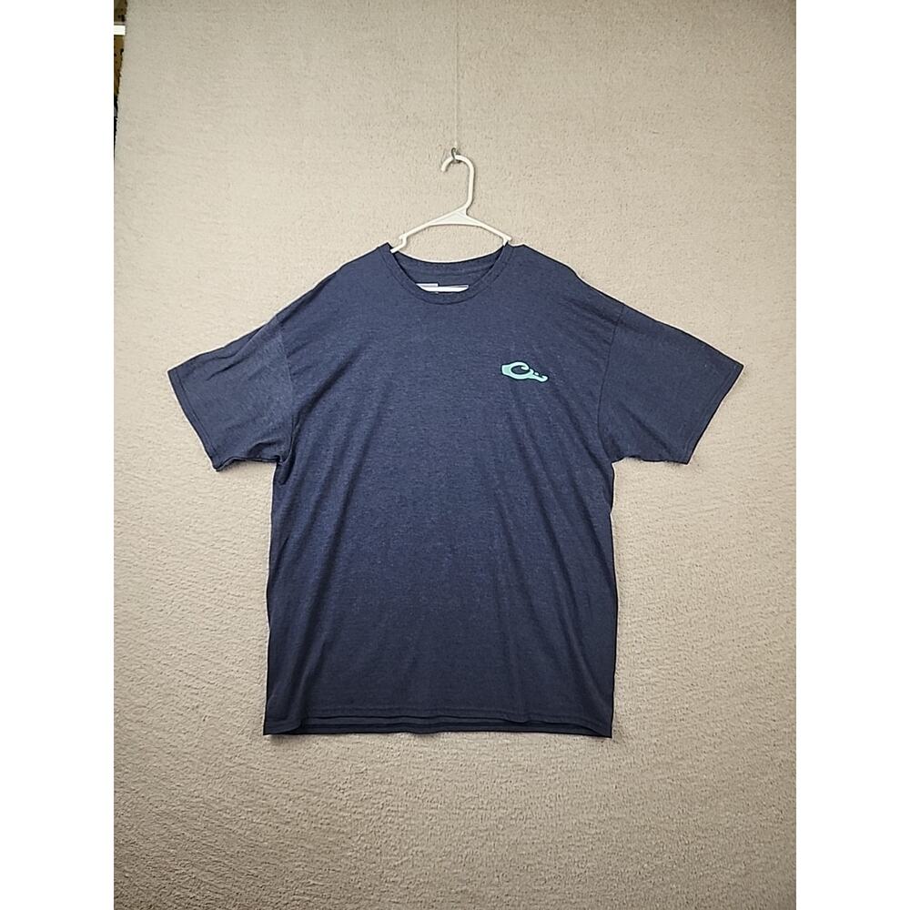 Drake T-Shirt, Short Sleeve, Blue, XXL